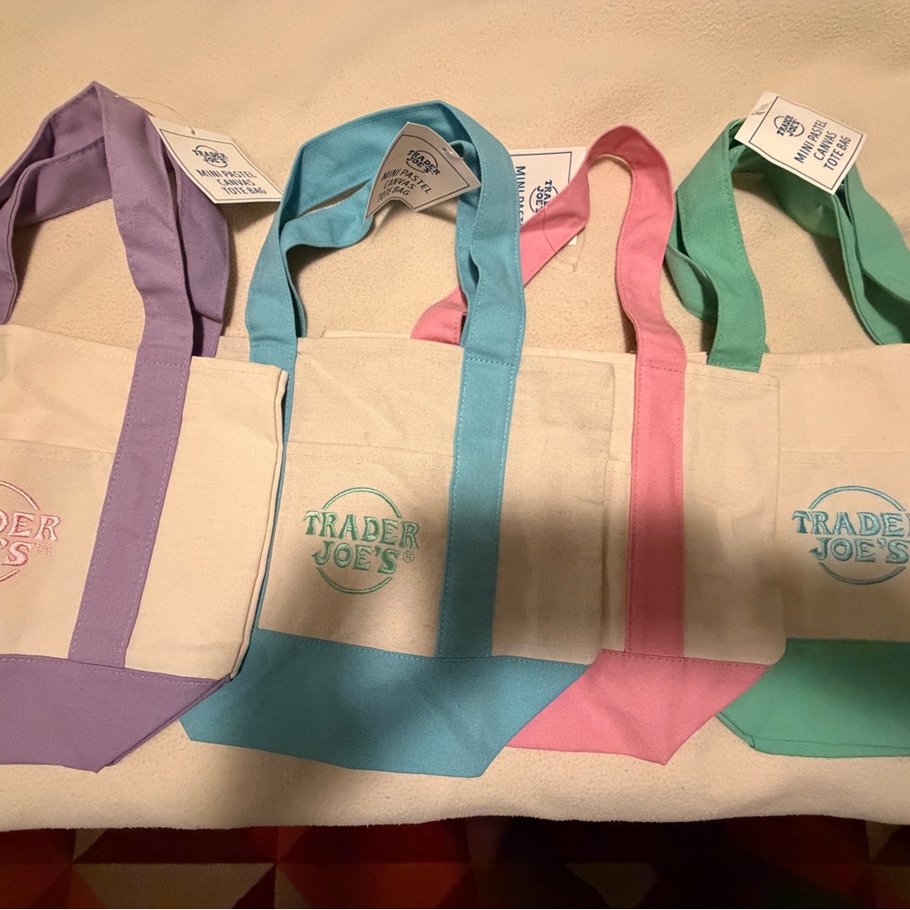 Trader Joe’s Canvas Tote Bag Set - Multicolor
Price is per bag, $40 for all